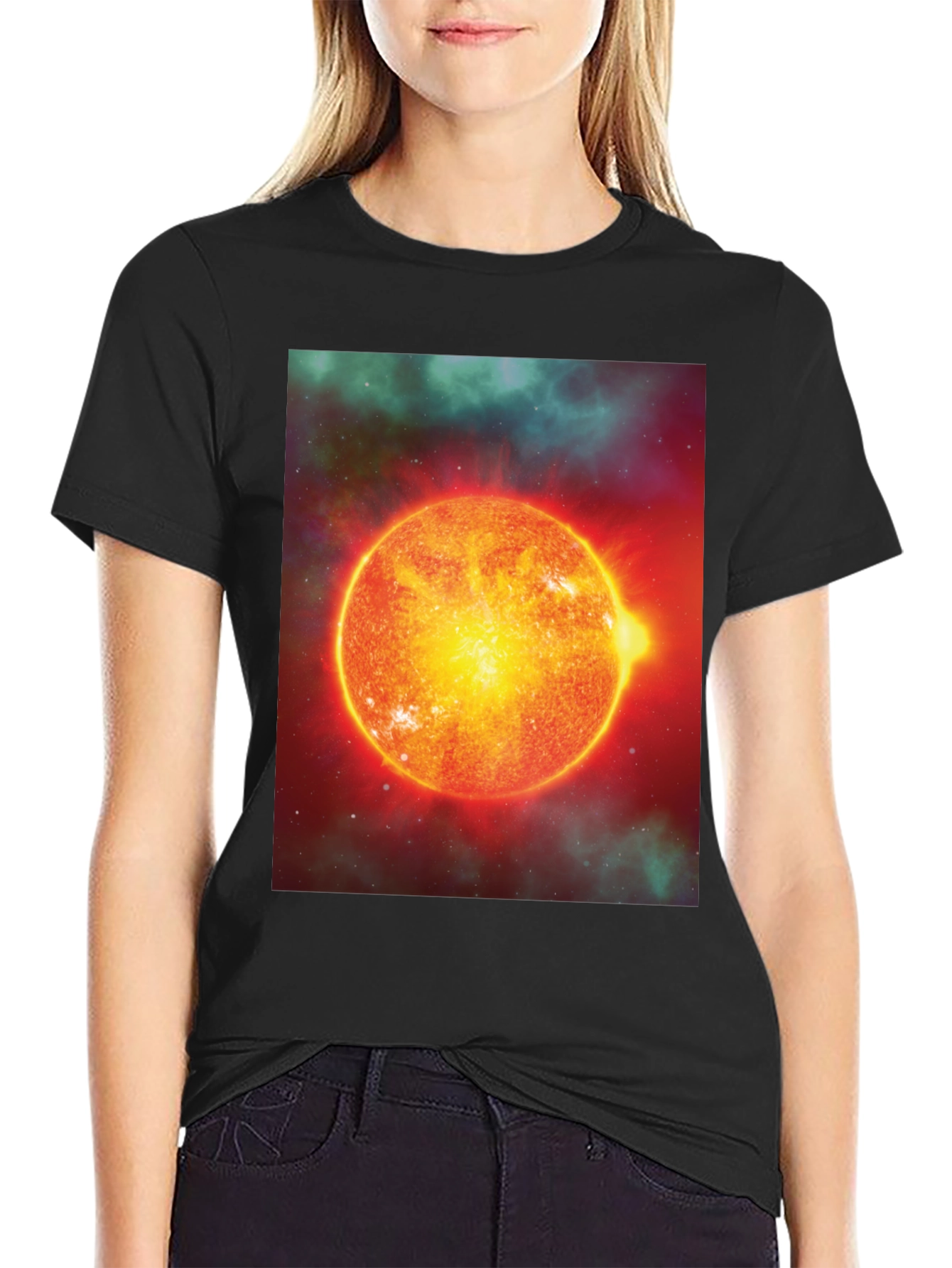 Solar System T-Shirt - Black Cotton Blend