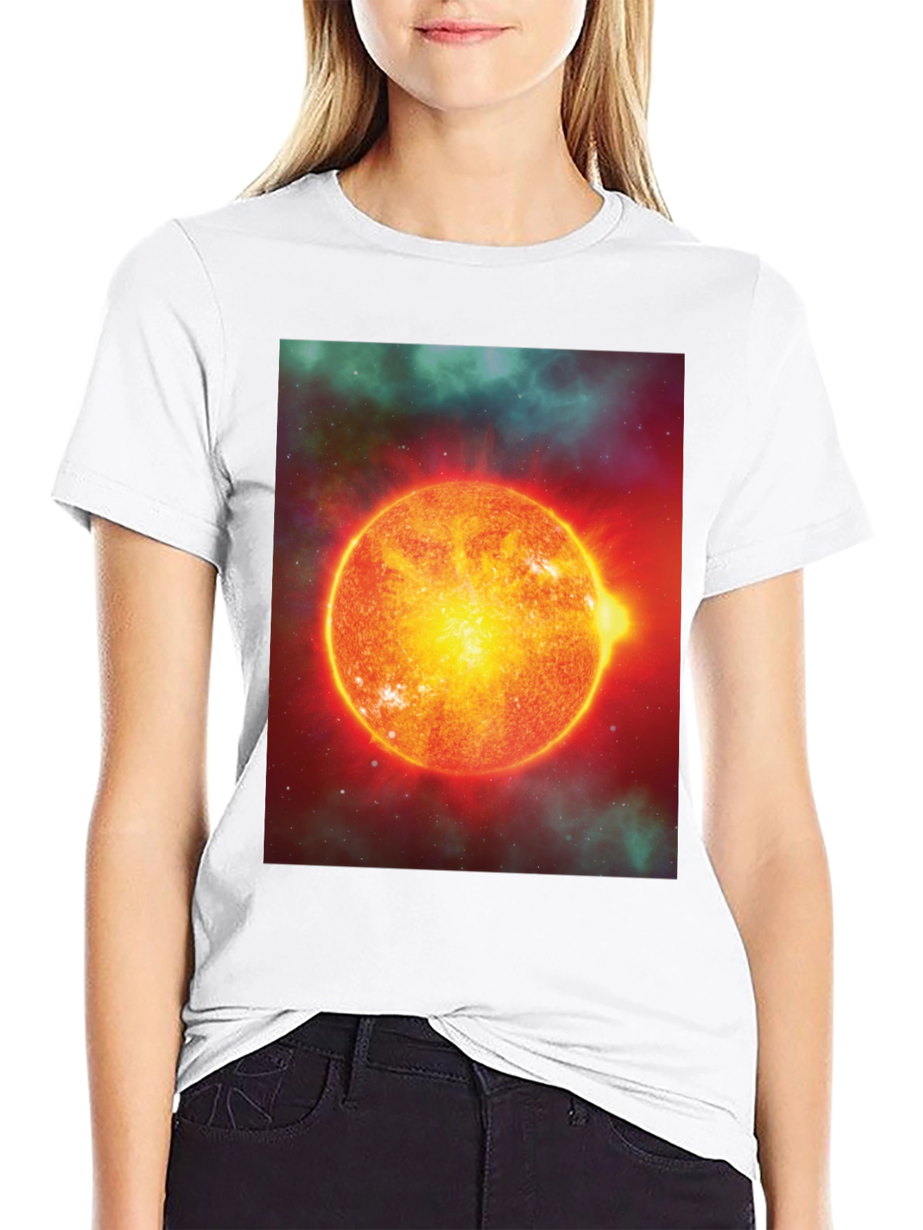 Solar System T-Shirt - Black Cotton Blend