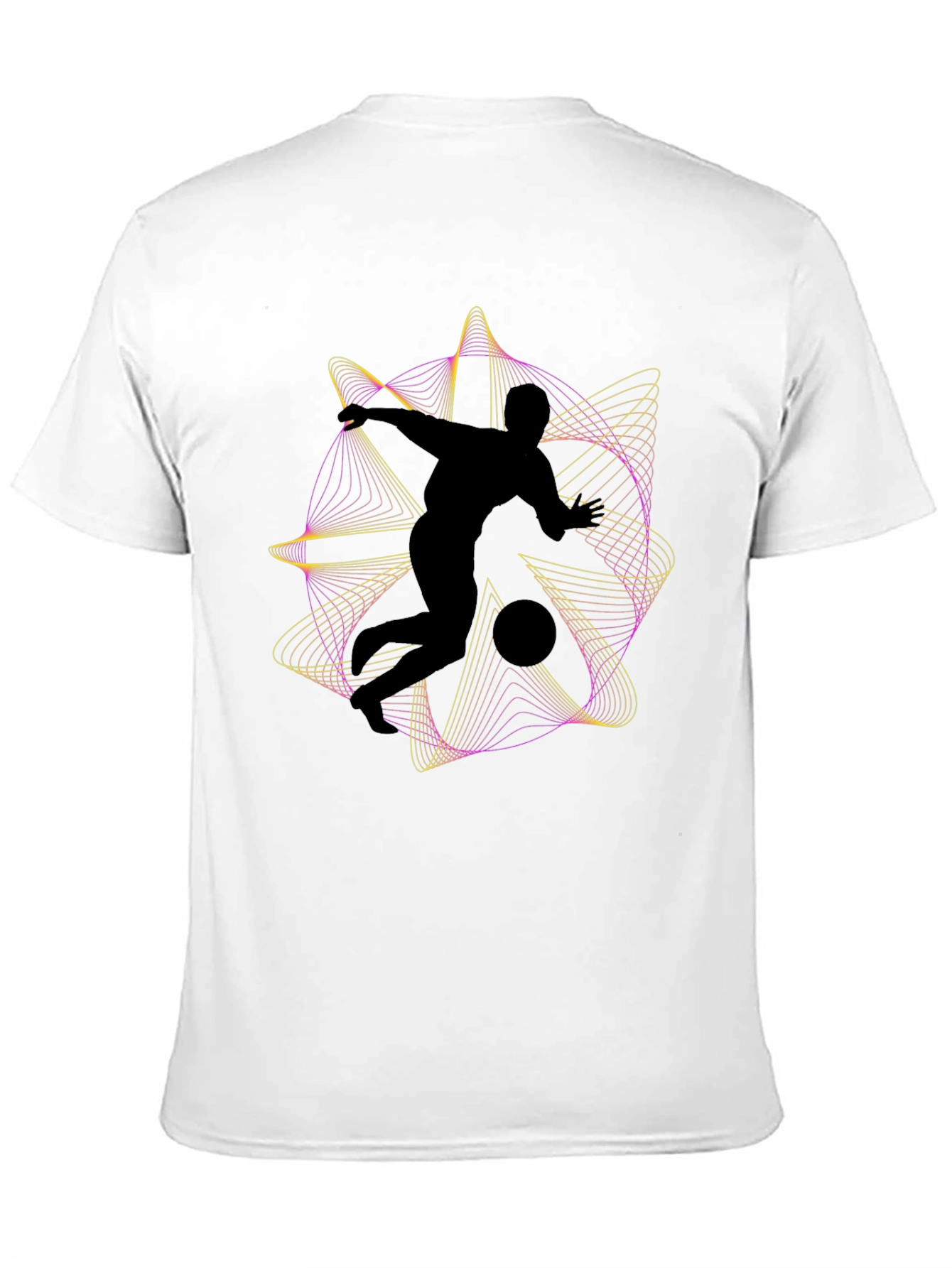 Abstract Soccer Black T-Shirt