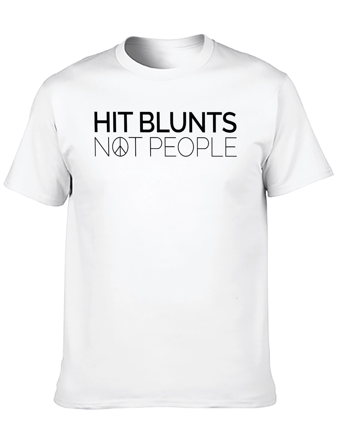 Hit Blunts Not People Graphic Tee - Black