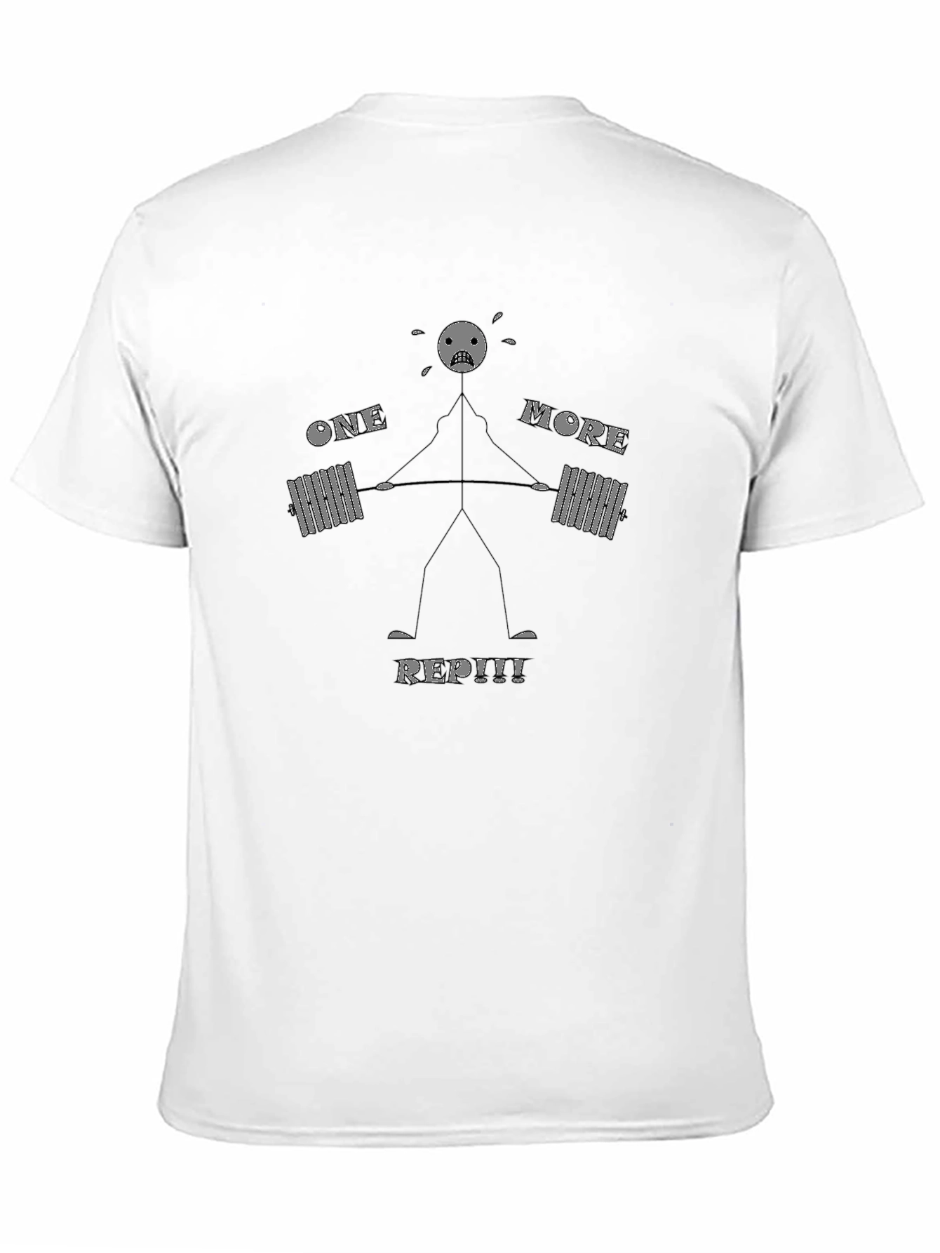 One More Rep! Black Cotton Graphic T-Shirt
