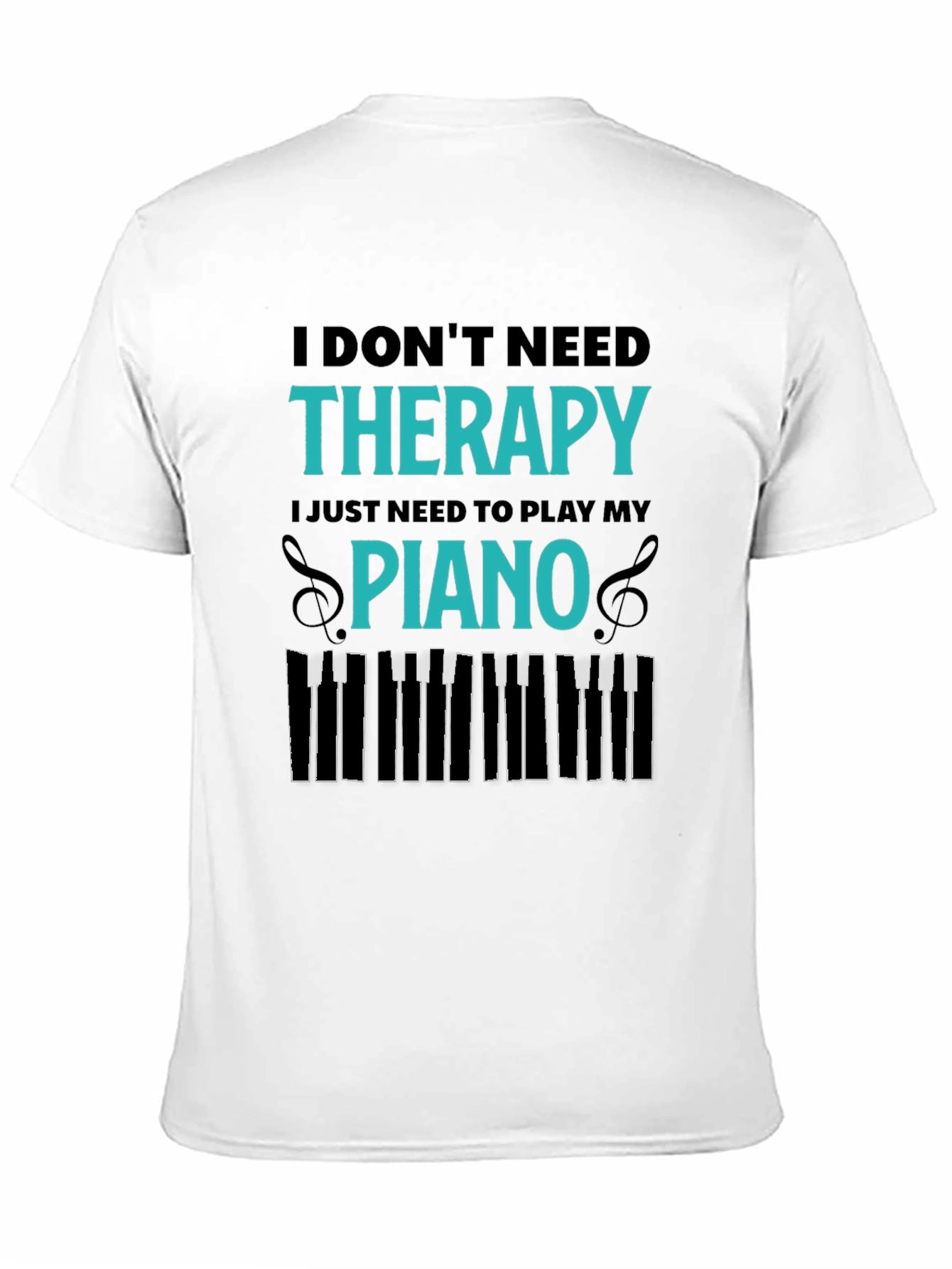 Funny Piano Therapy T-Shirt: Music Lover Tee