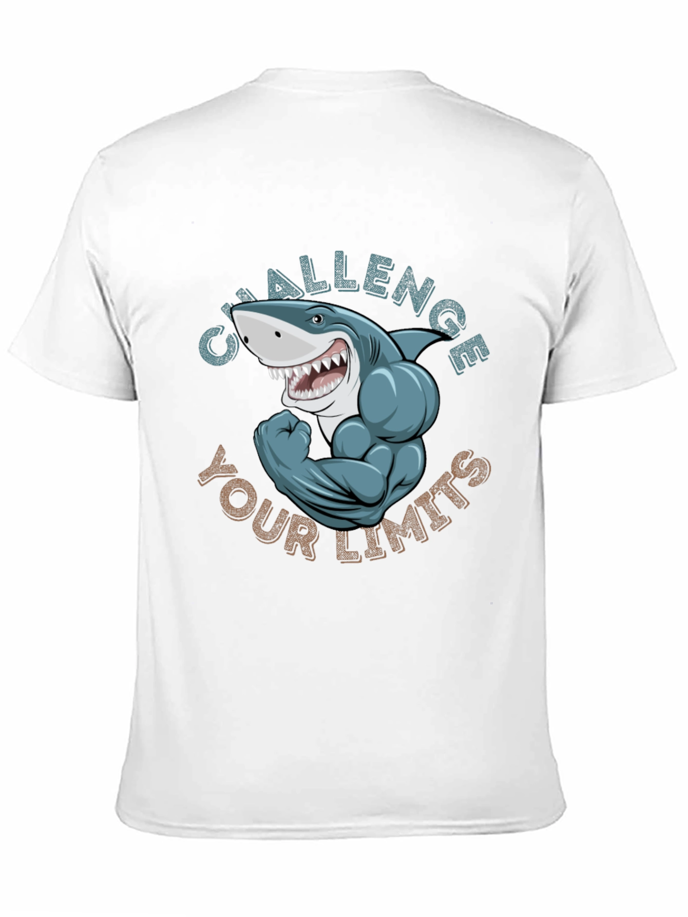 Challenge Your Limits Shark Graphic Tee - Black