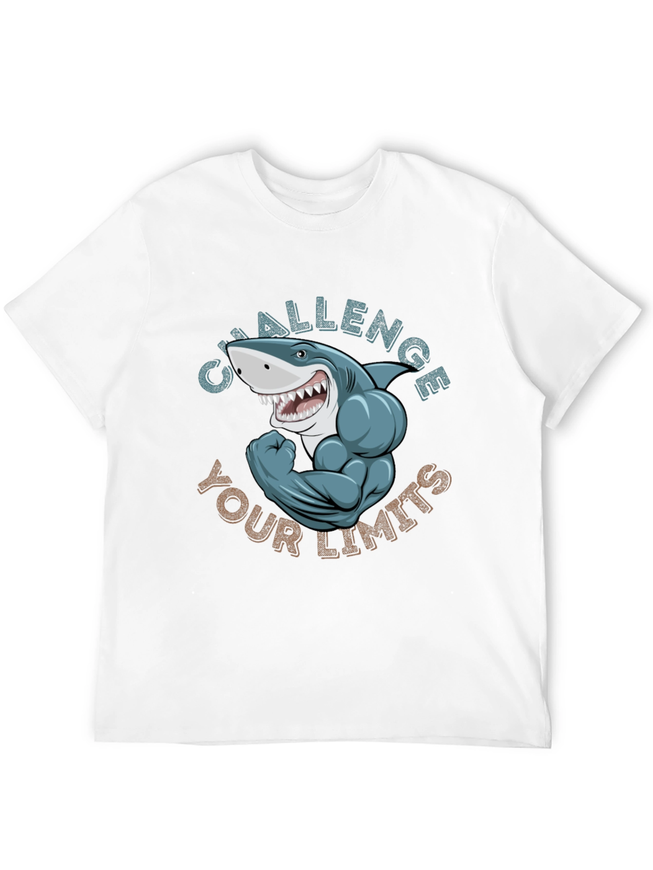 Challenge Your Limits Shark Graphic Tee - Black