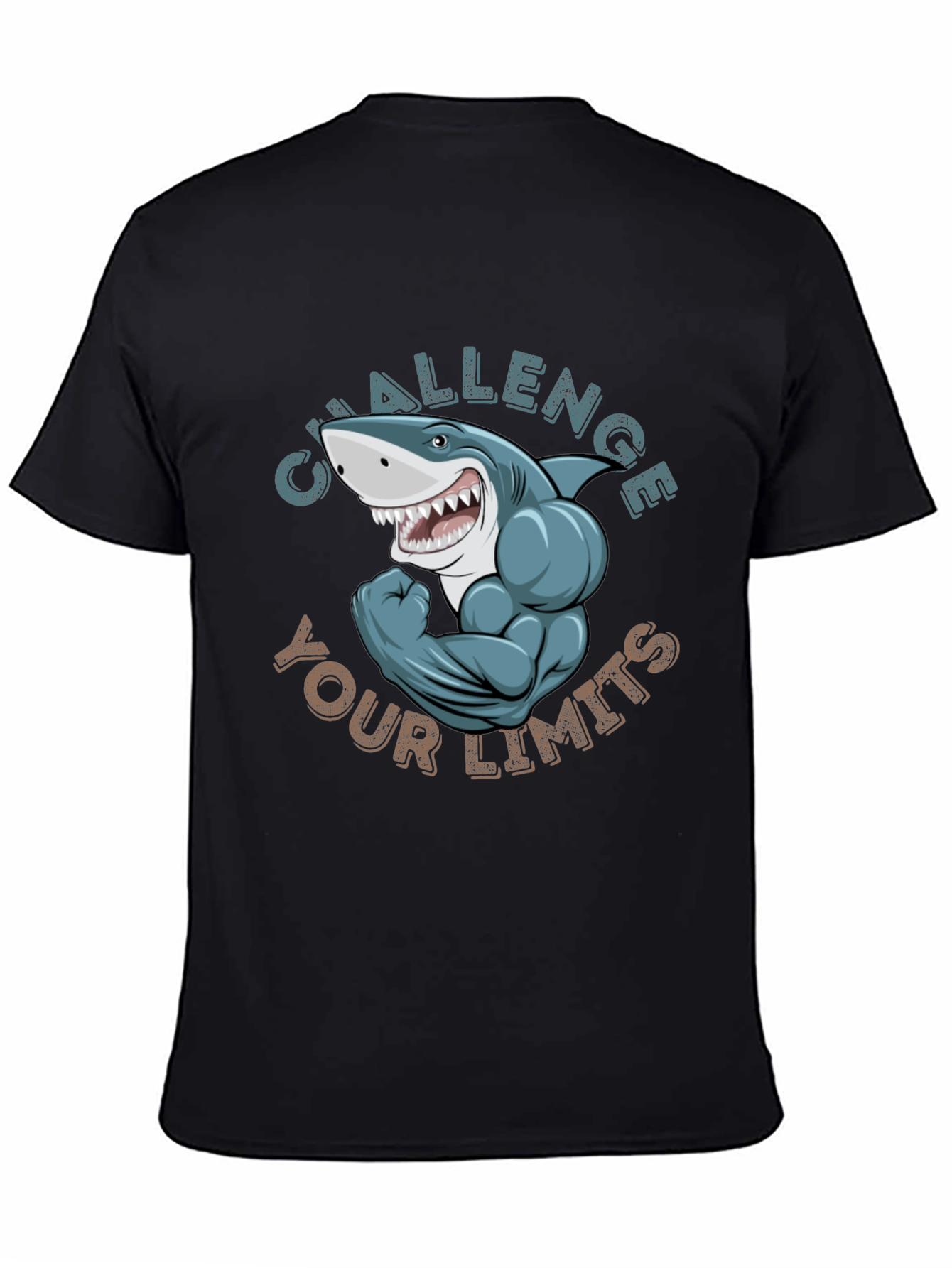 Challenge Your Limits Shark Graphic Tee - Black