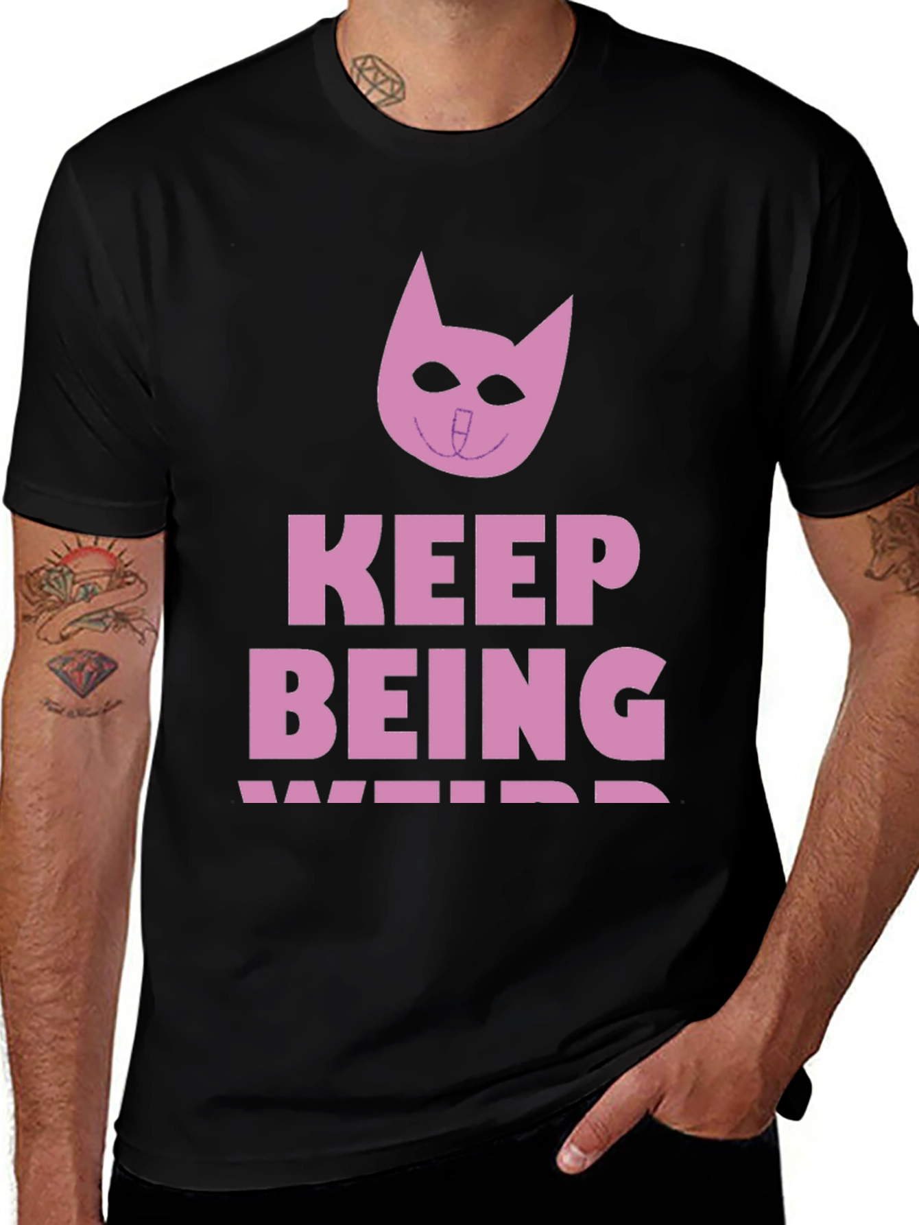 Keep Being Weird Black Tee