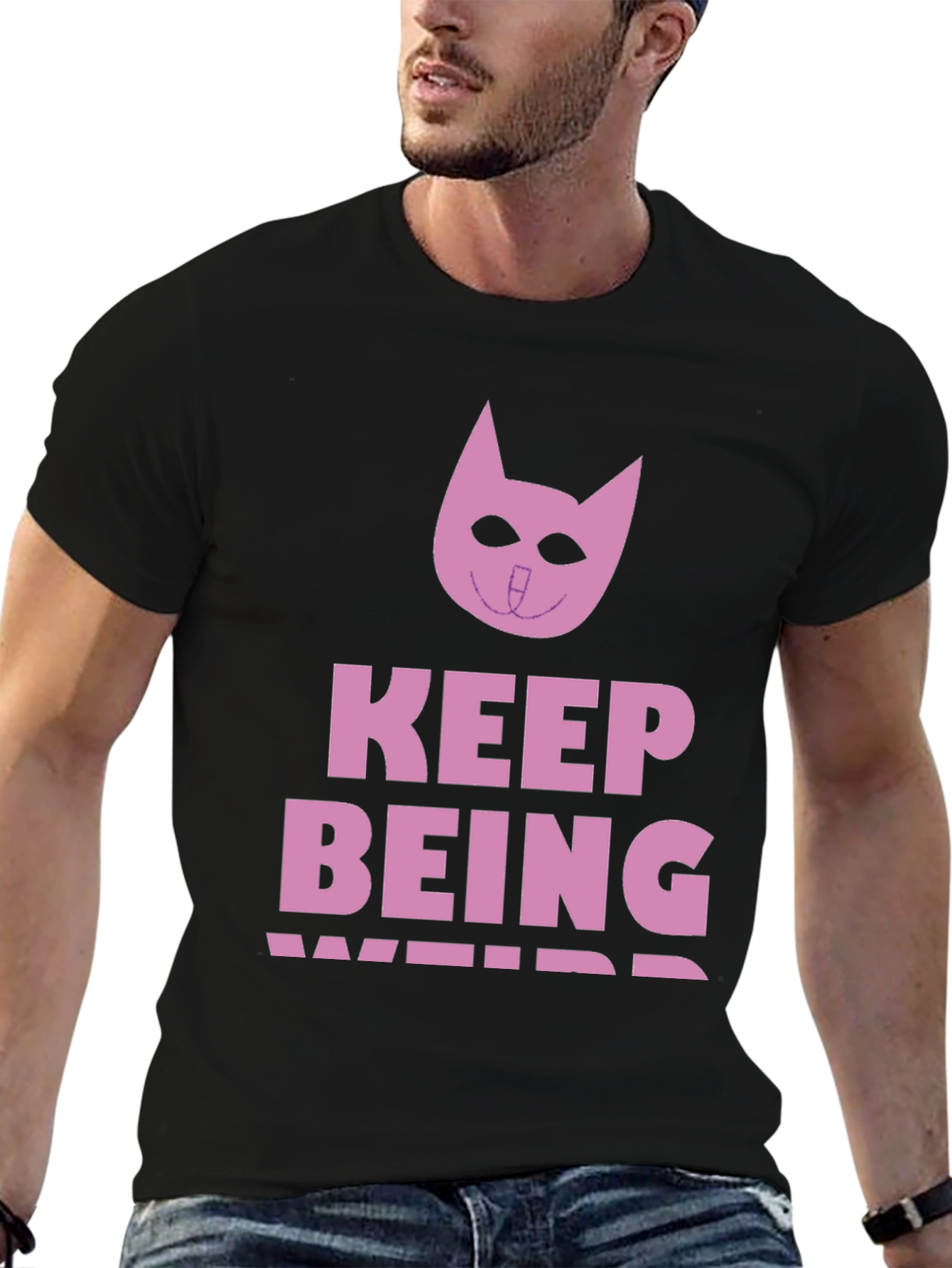 Keep Being Weird Black Tee