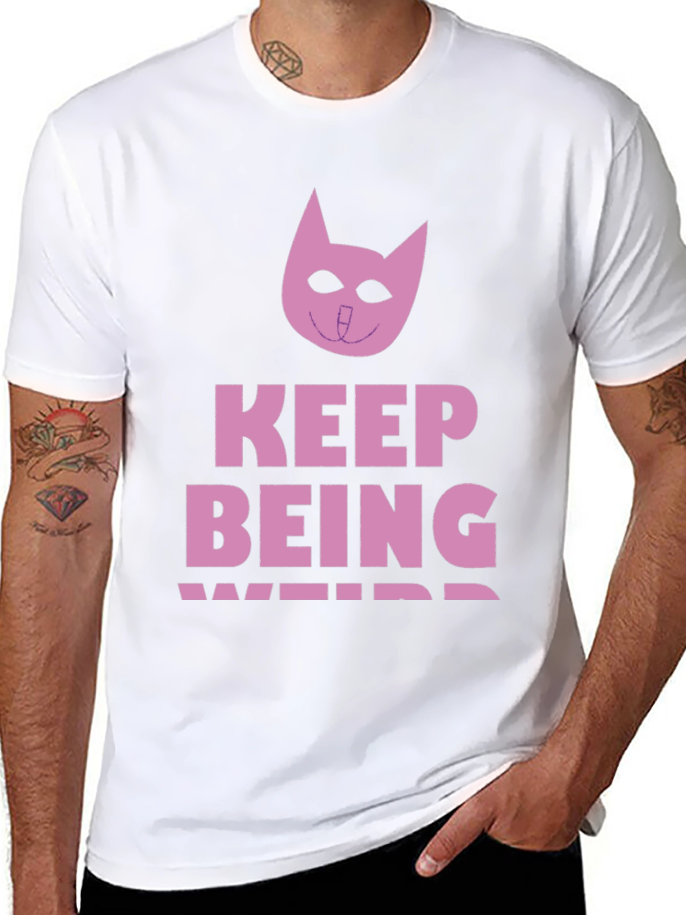 Keep Being Weird Black Tee