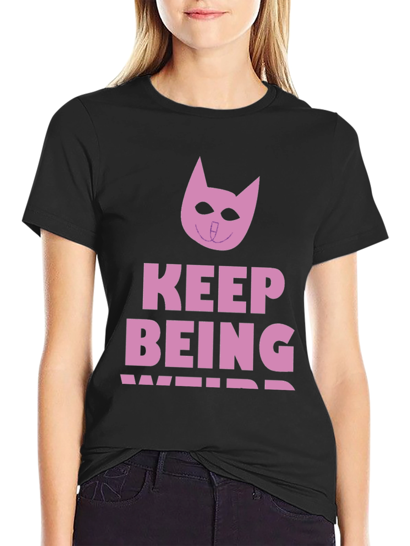 Keep Being Weird Black Tee