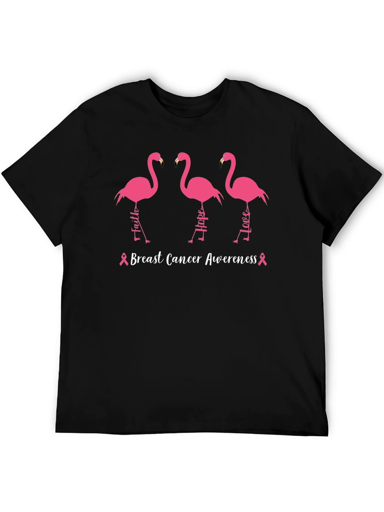 Breast Cancer Awareness Flamingo T-Shirt
