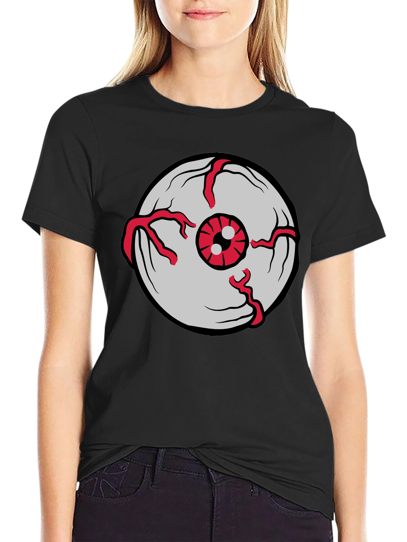 Eye See You Mens Black Graphic T-Shirt