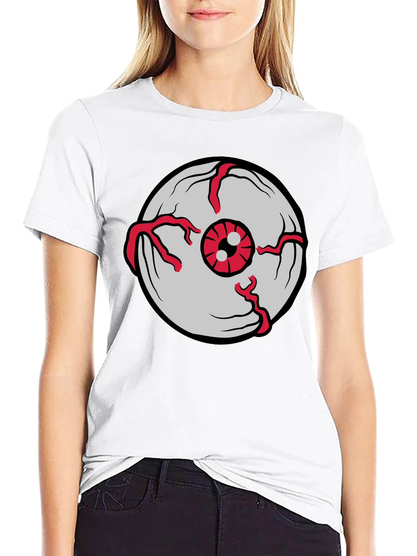 Eye See You Mens Black Graphic T-Shirt
