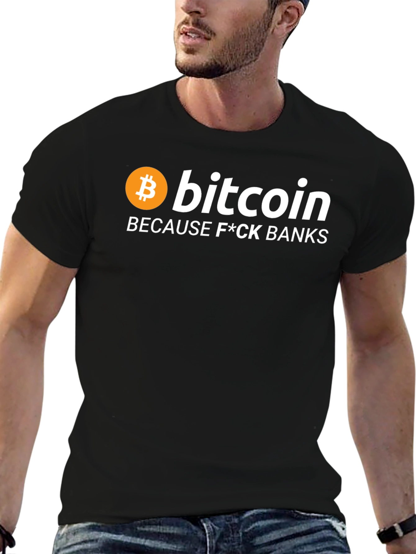 Bitcoin Because F*ck Banks Black T-Shirt