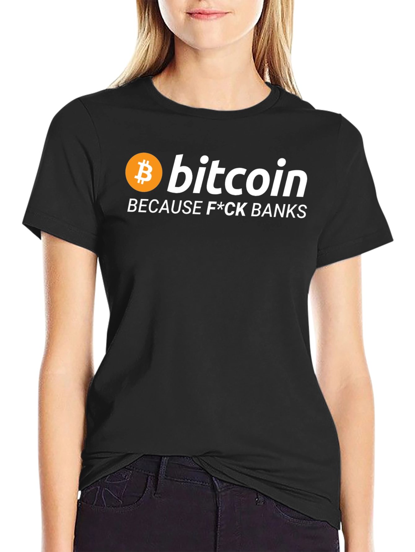 Bitcoin Because F*ck Banks Black T-Shirt