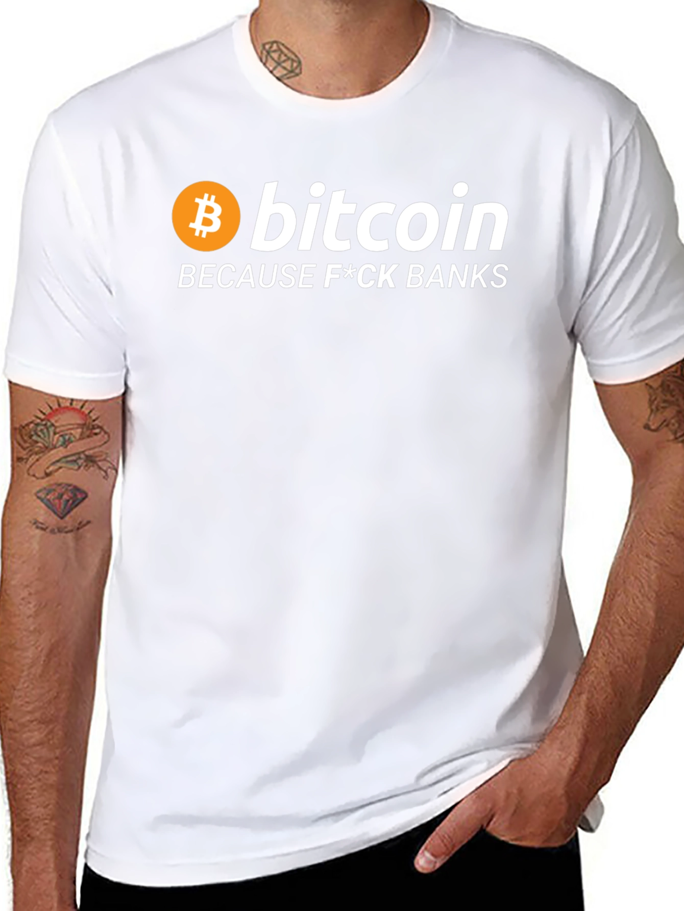 Bitcoin Because F*ck Banks Black T-Shirt