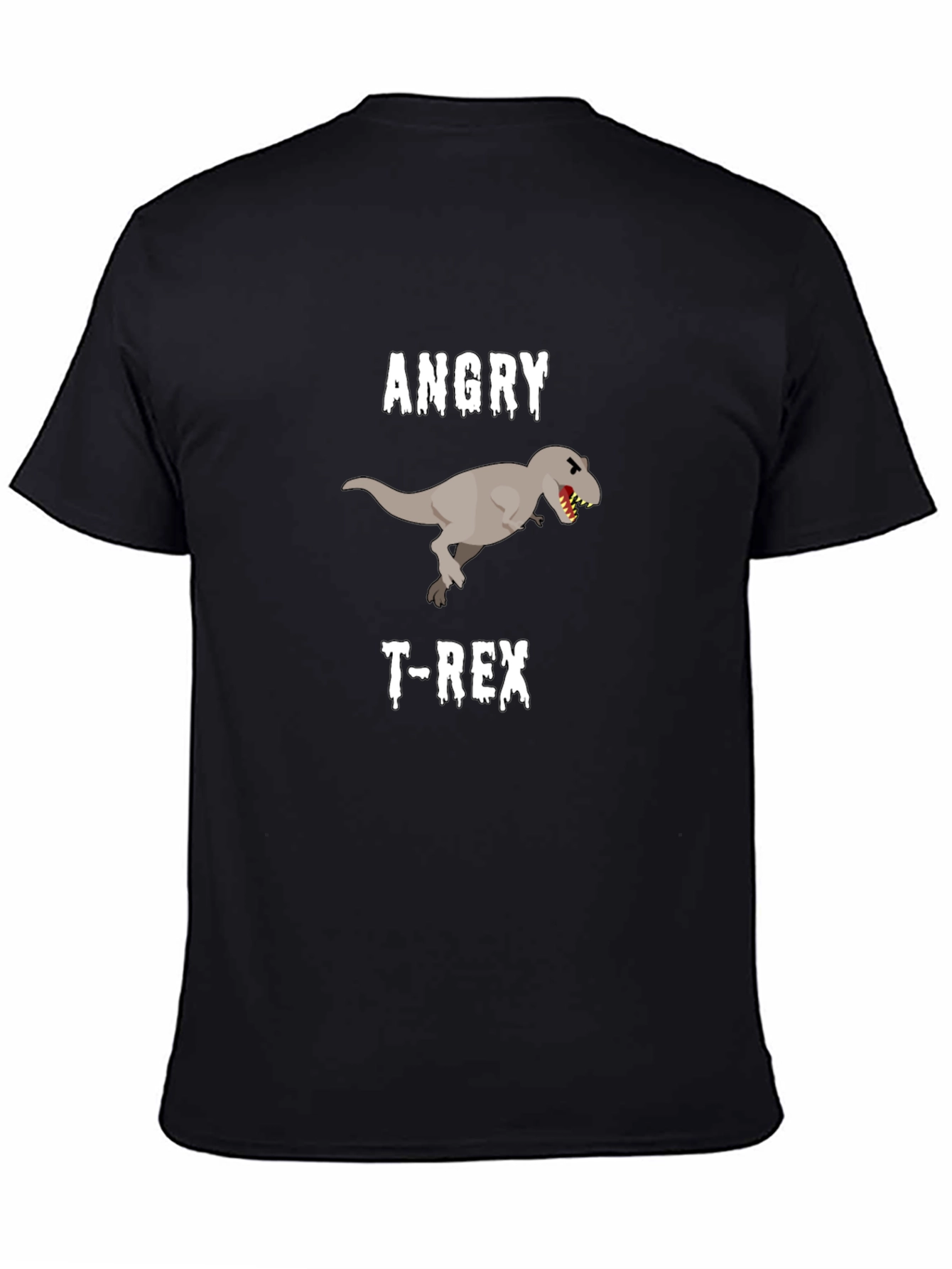 Angry T-Rex Black T-Shirt