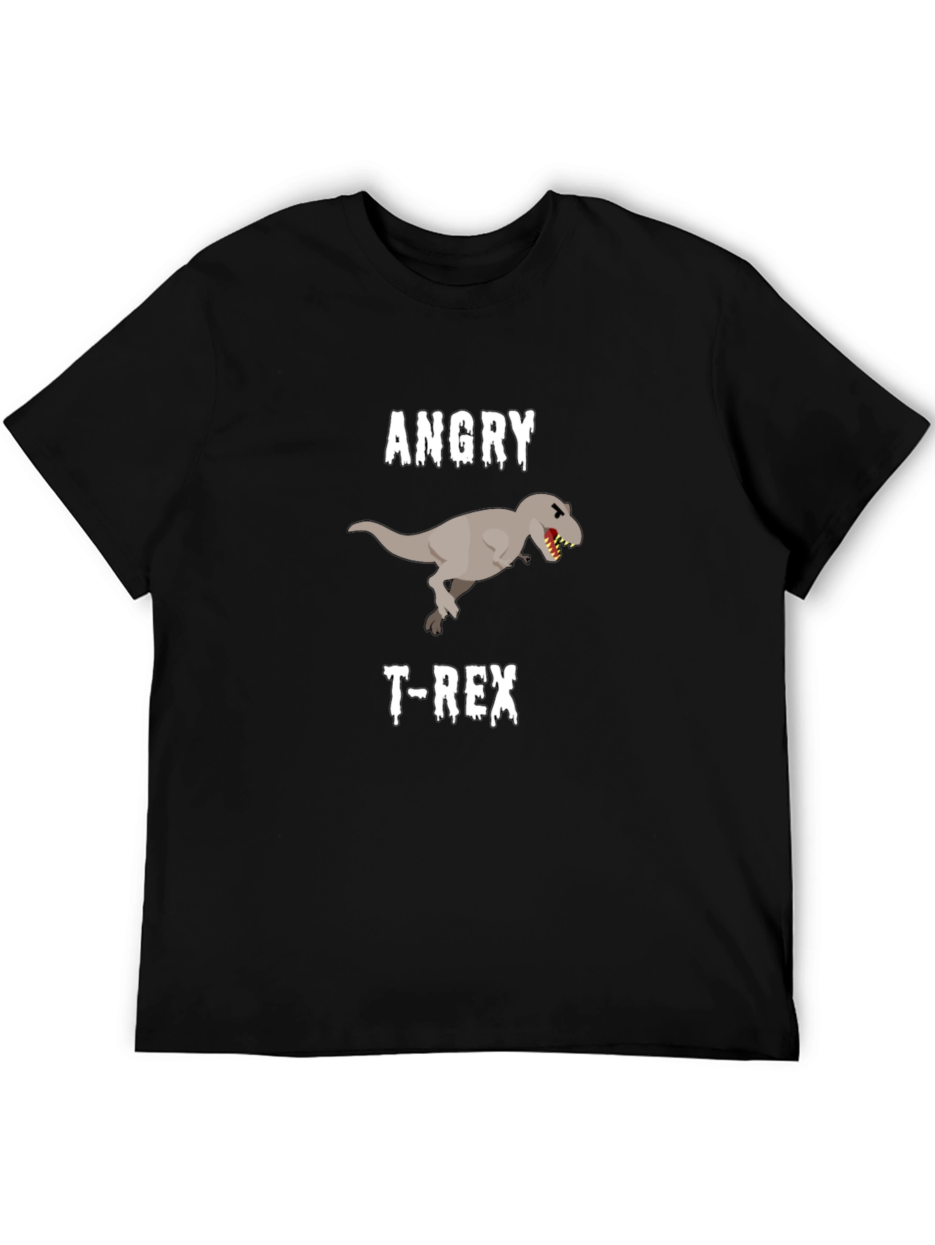 Angry T-Rex Black T-Shirt