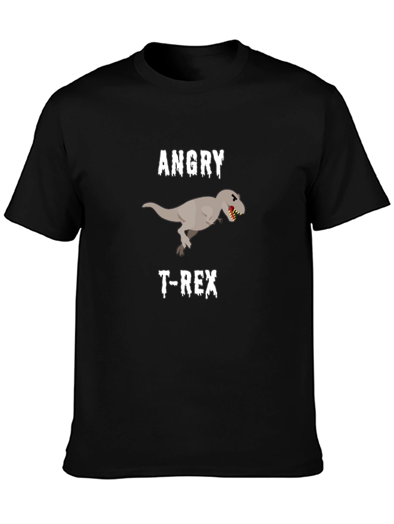 Angry T-Rex Black T-Shirt