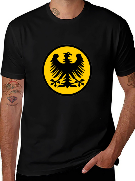 Black T-Shirt with Eagle Emblem