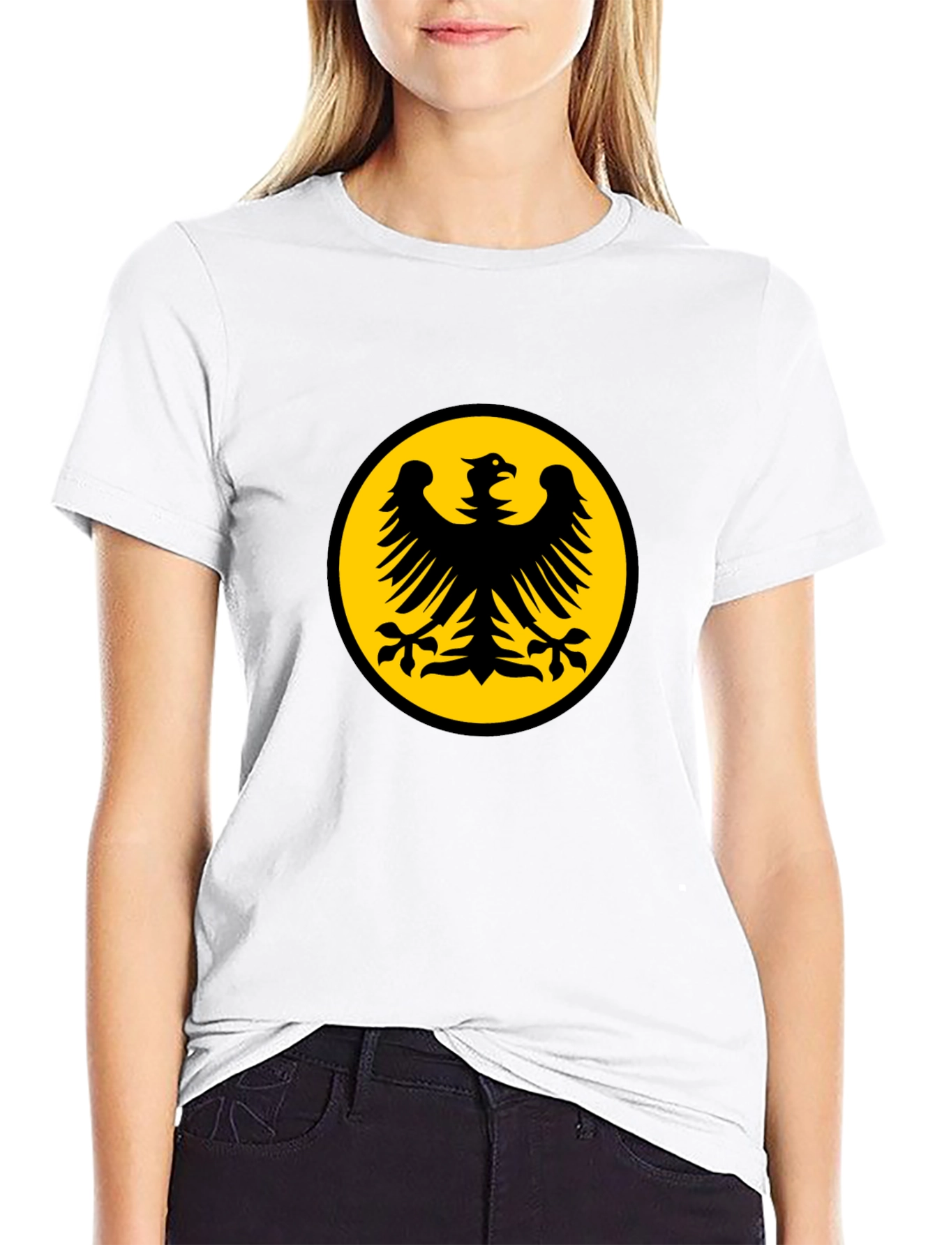 Black T-Shirt with Eagle Emblem
