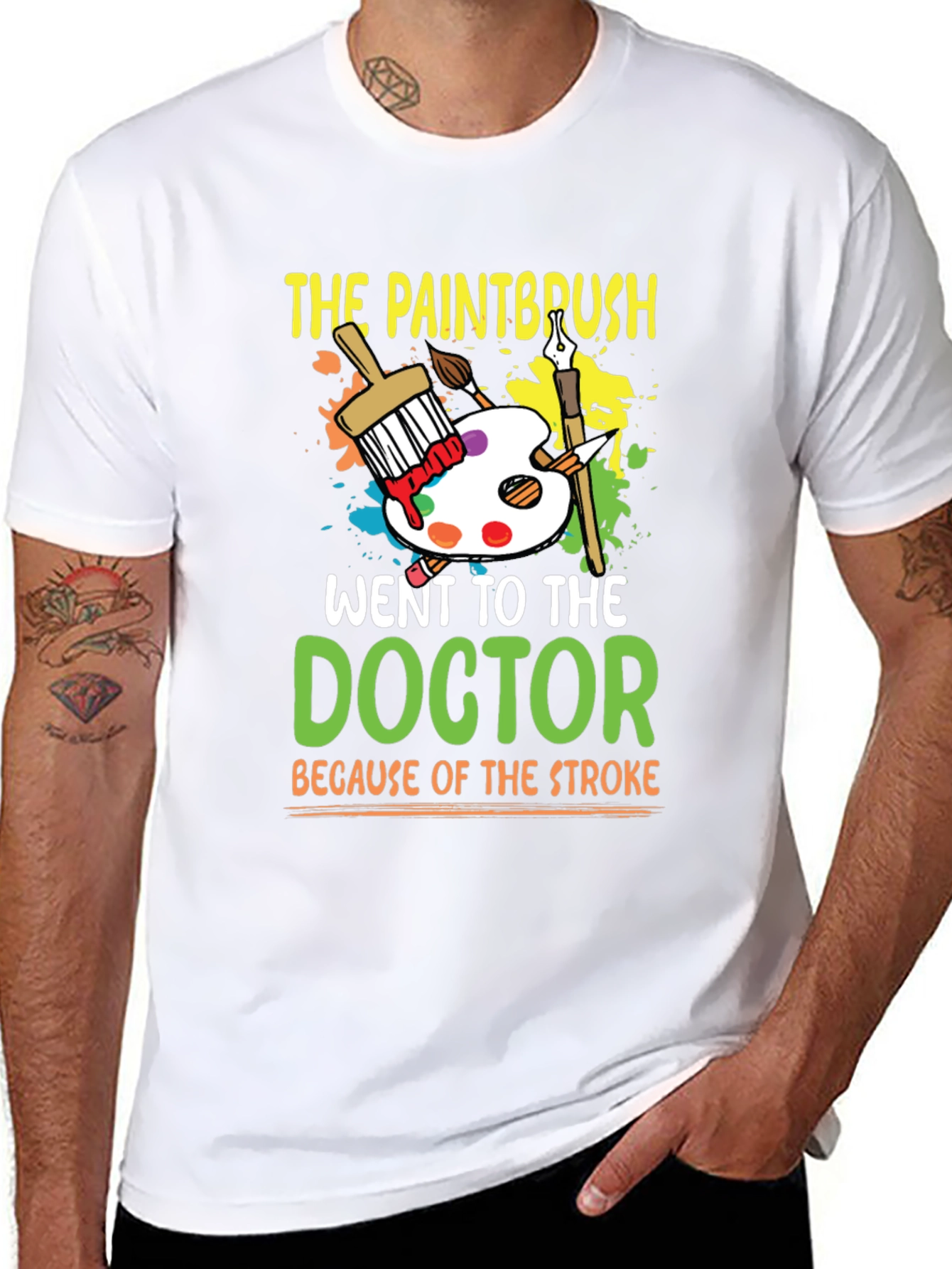 Paintbrush Doctor Stroke Humor T-Shirt