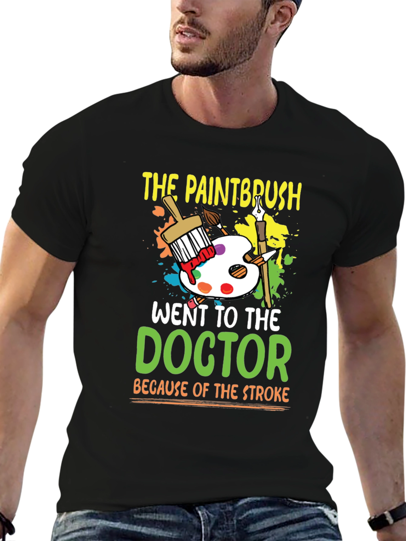 Paintbrush Doctor Stroke Humor T-Shirt
