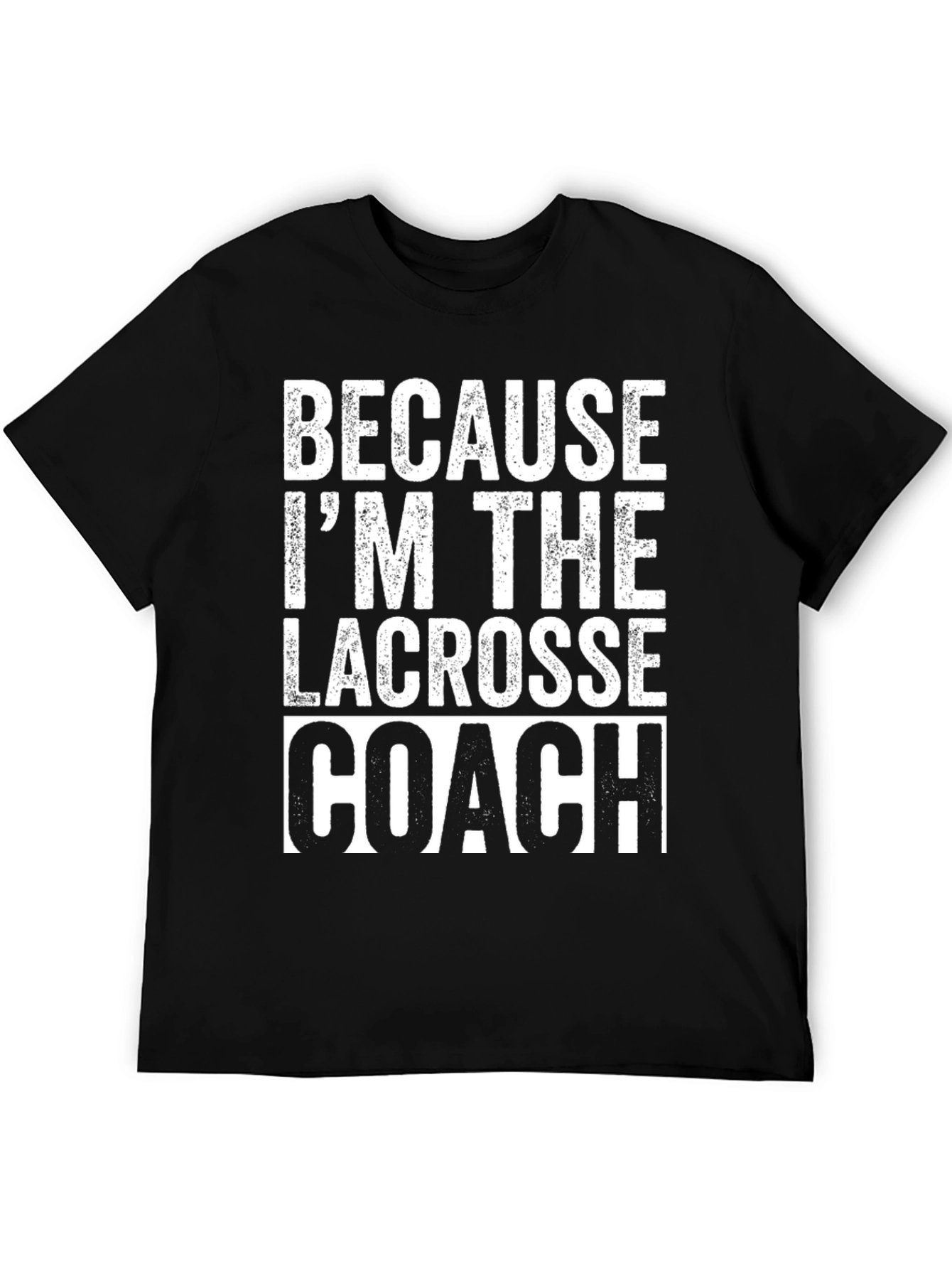 Lacrosse Coach Graphic T-Shirt - Black Cotton Tee