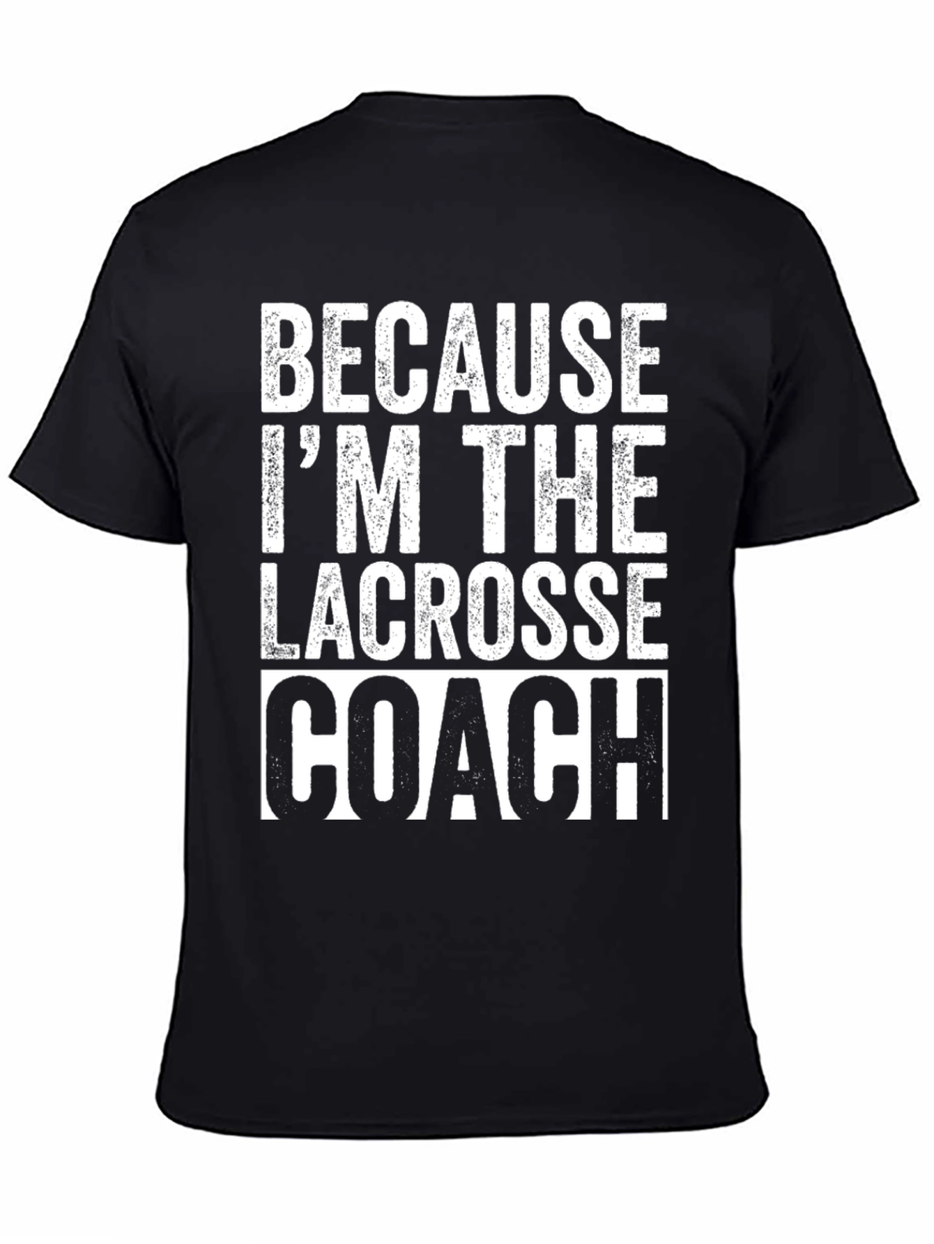 Lacrosse Coach Graphic T-Shirt - Black Cotton Tee