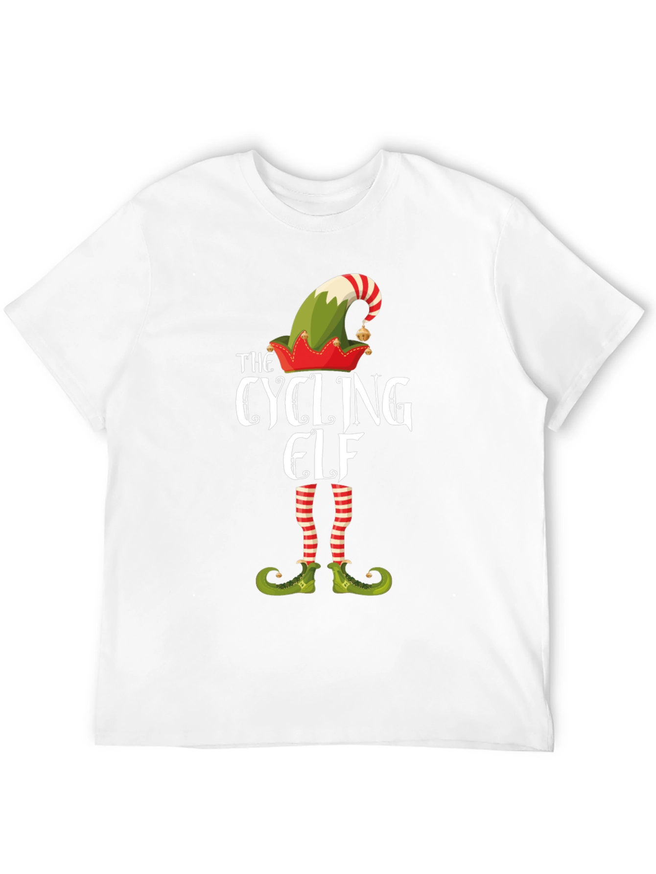 Cycling Elf Christmas T-Shirt - Holiday Fun!
