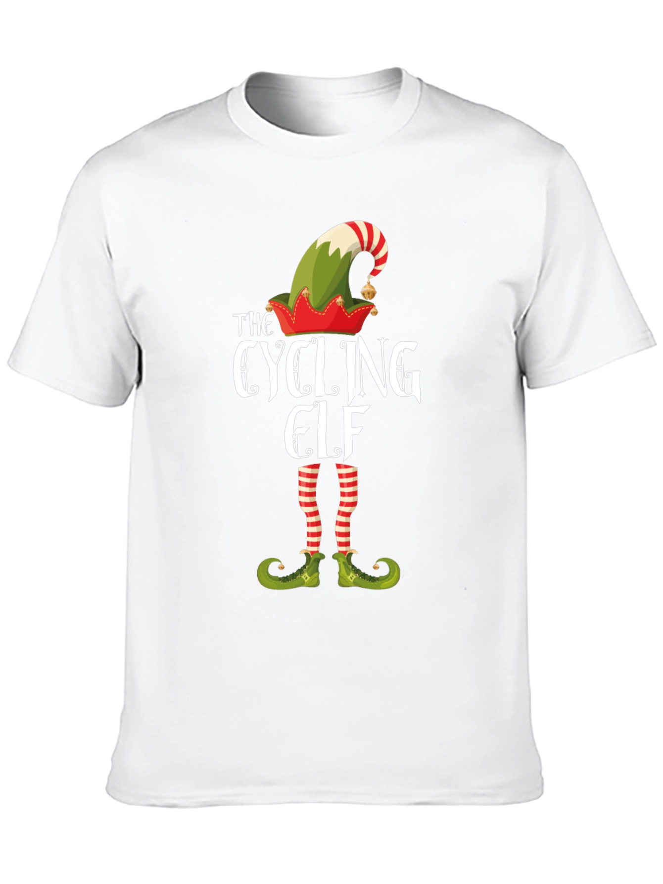 Cycling Elf Christmas T-Shirt - Holiday Fun!