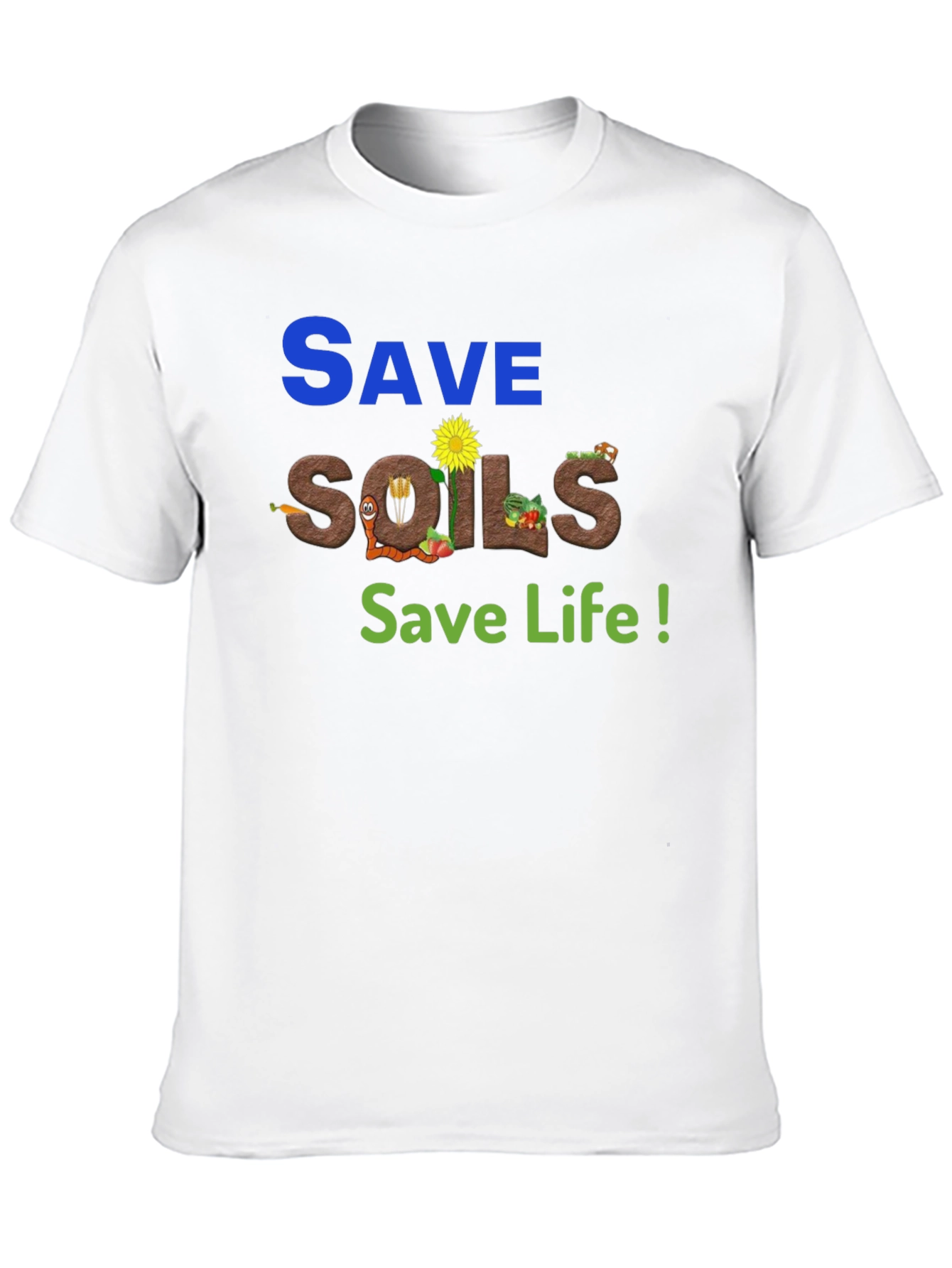 Save Soils Save Life Black T-Shirt