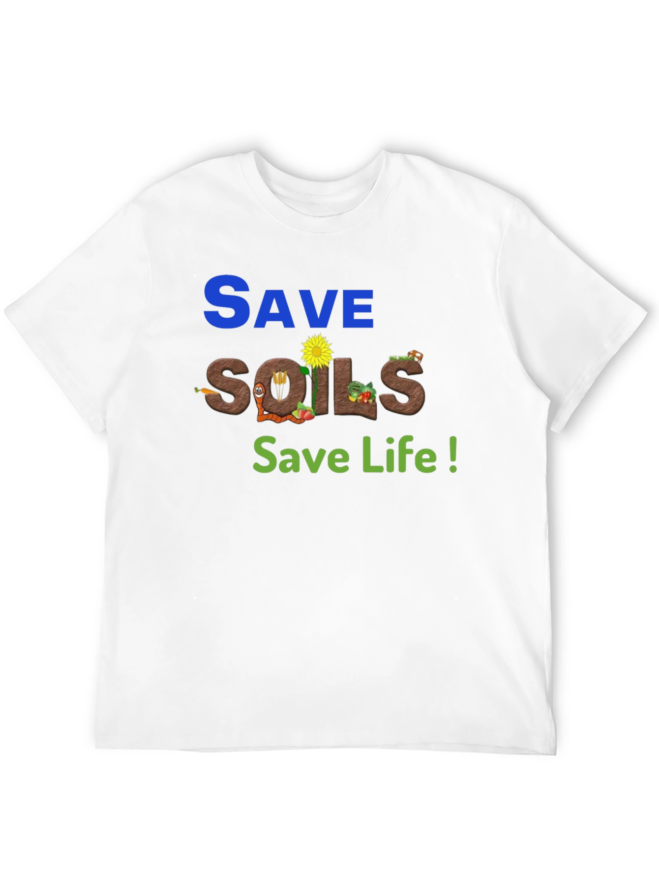 Save Soils Save Life Black T-Shirt