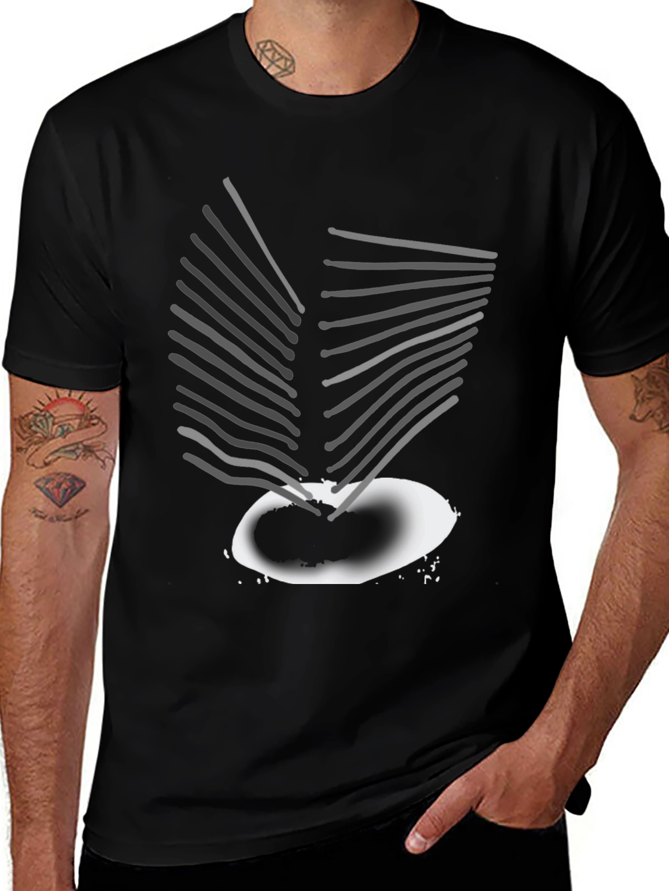 Abstract Graphic Print Tee - Modern Art Shirt