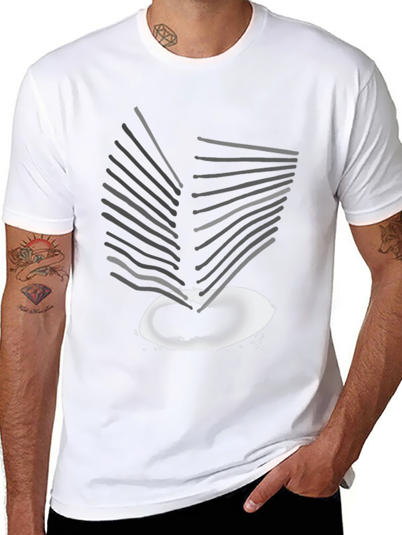 Abstract Graphic Print Tee - Modern Art Shirt