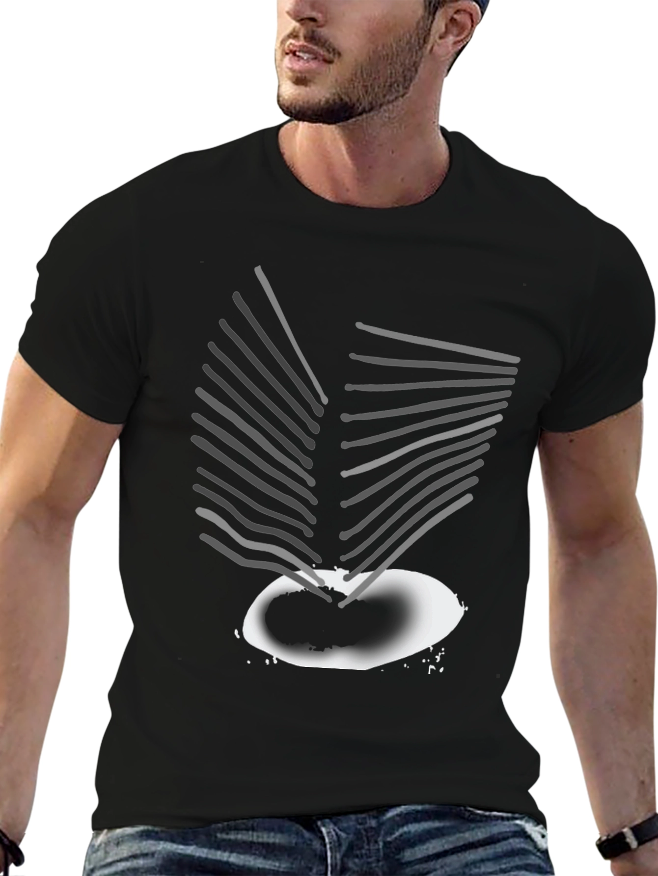 Abstract Graphic Print Tee - Modern Art Shirt