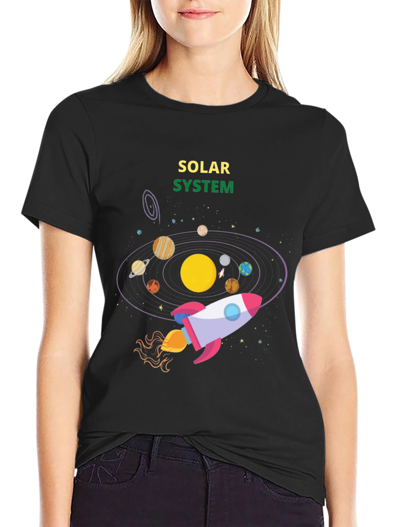Solar System Rocket T-Shirt