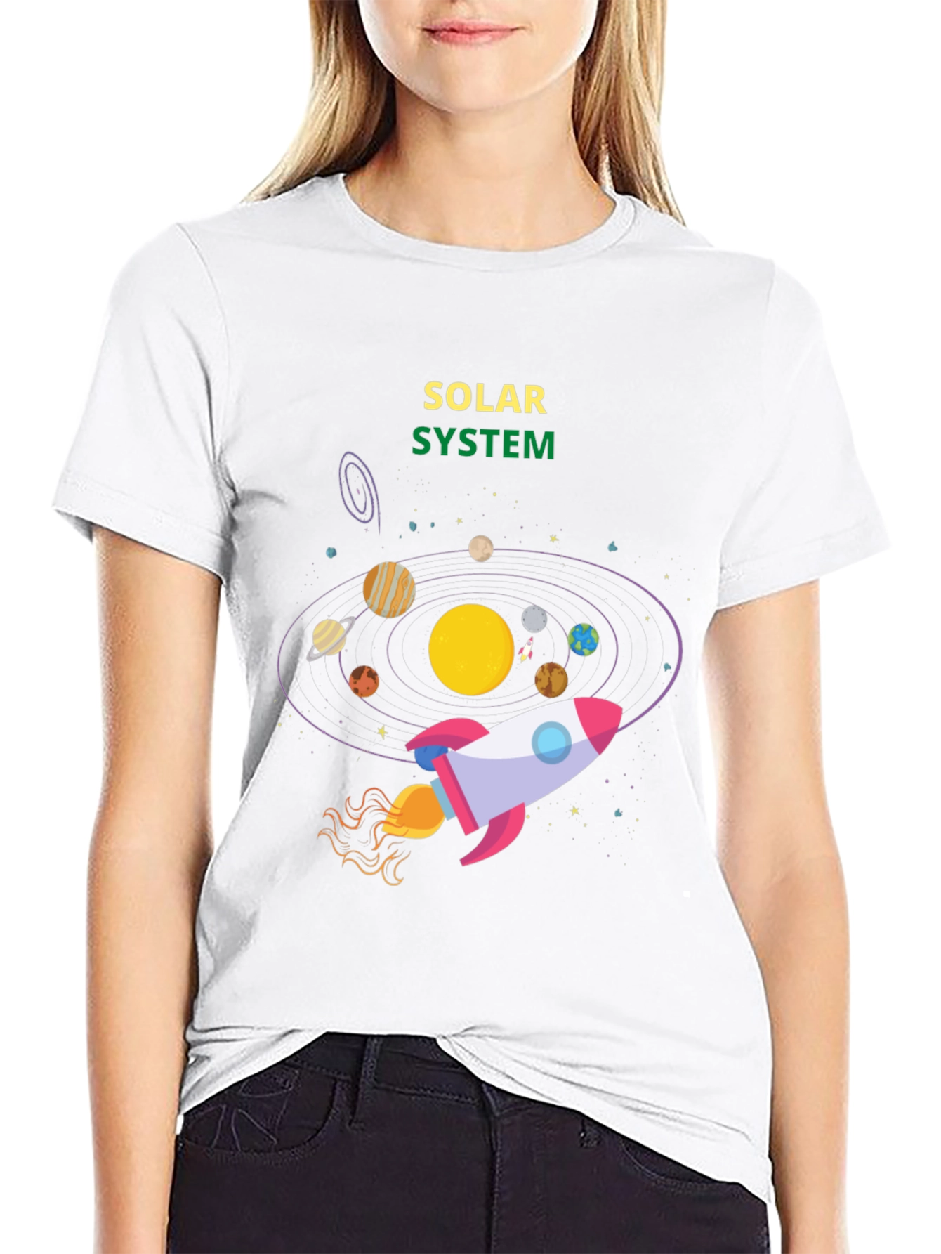 Solar System Rocket T-Shirt