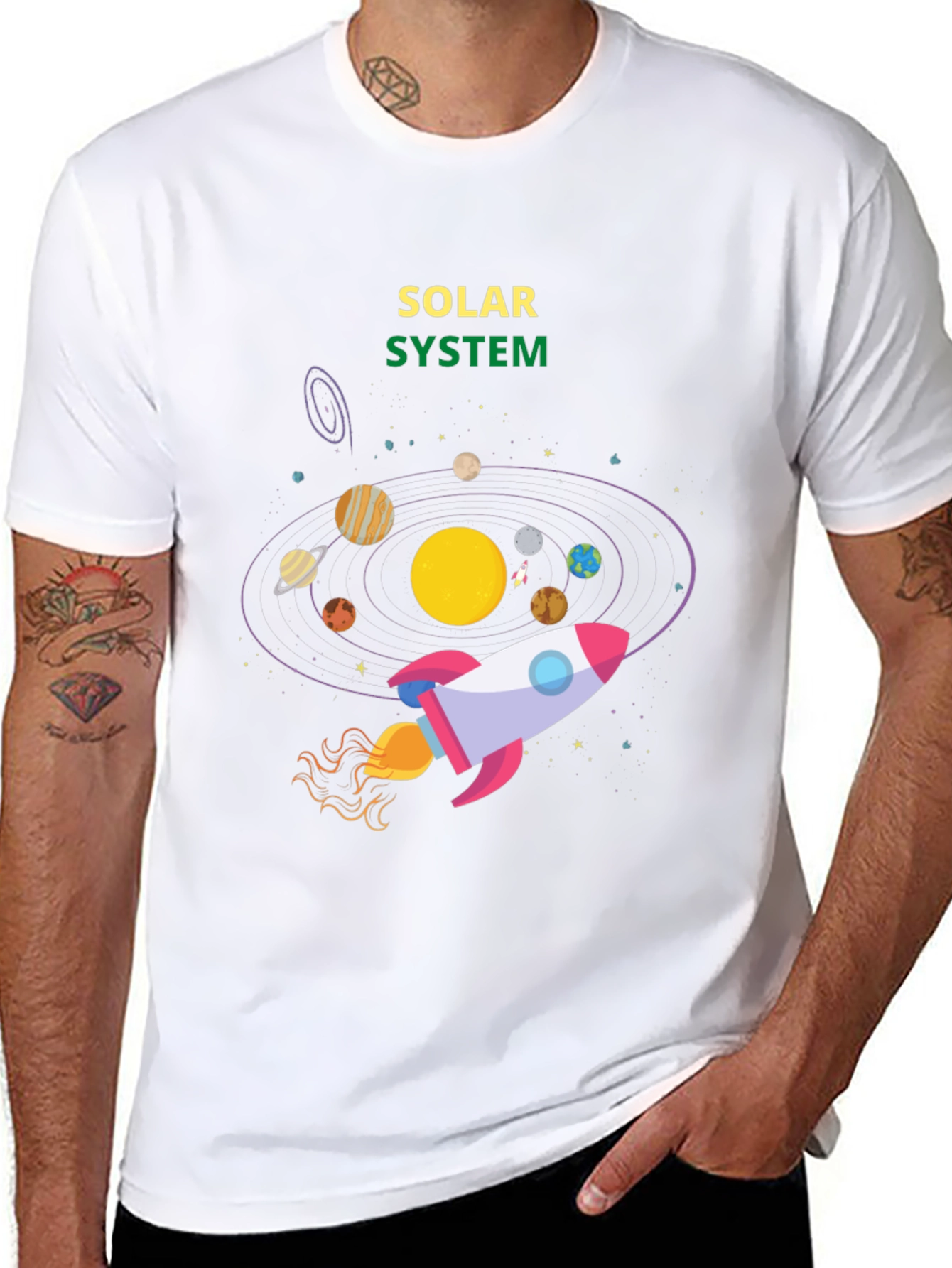 Solar System Rocket T-Shirt
