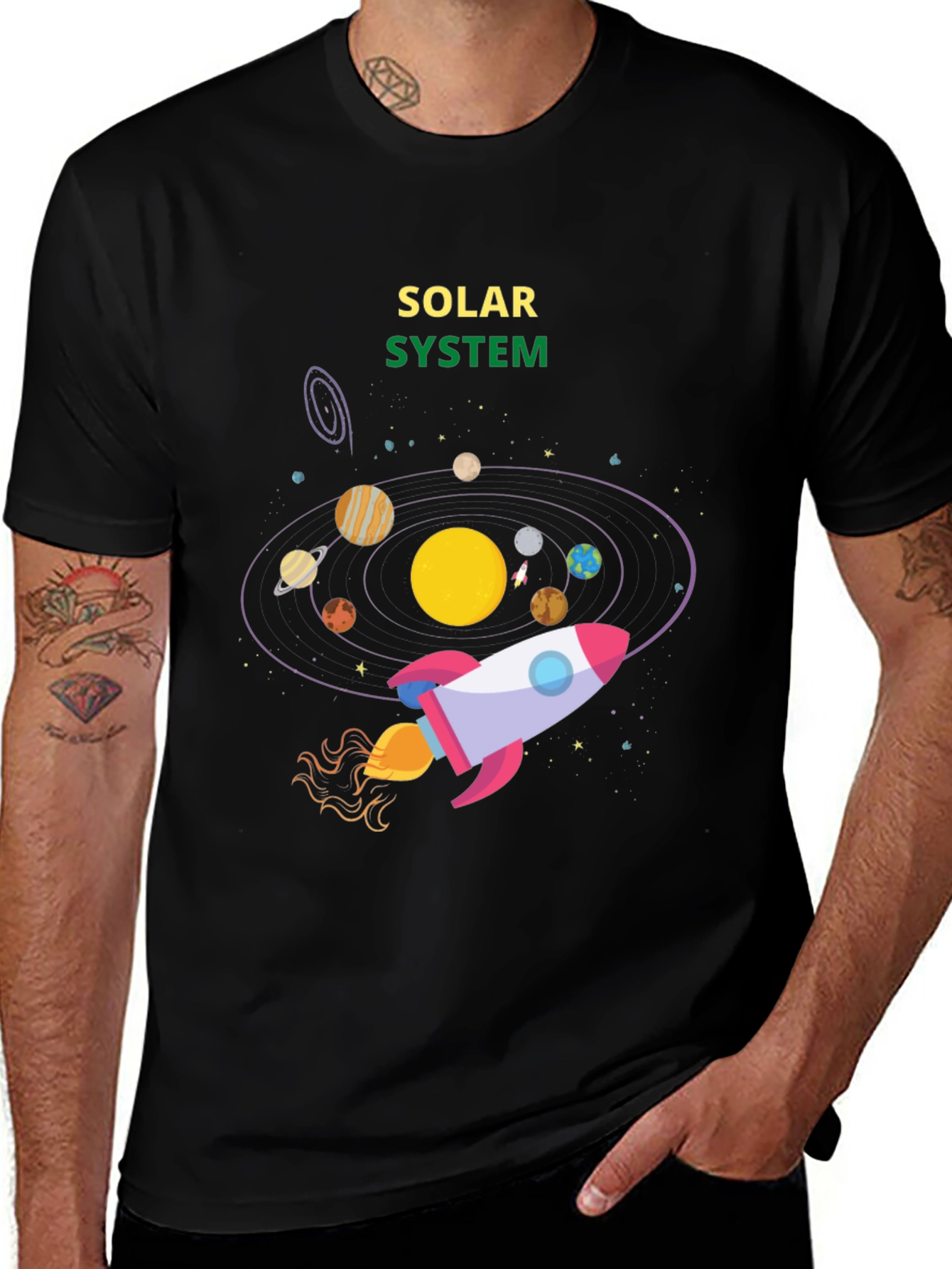 Solar System Rocket T-Shirt