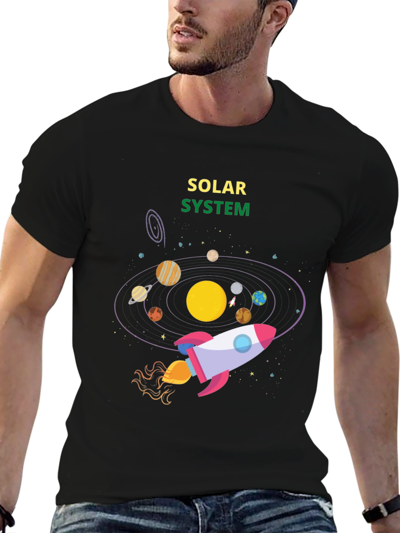 Solar System Rocket T-Shirt