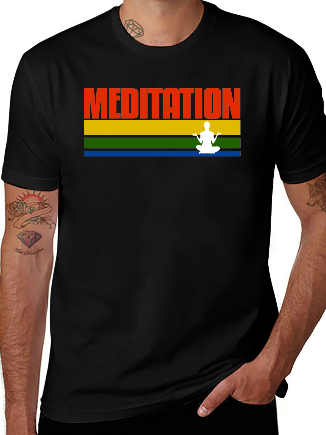 Meditation Retro T-Shirt - Relaxed Fit