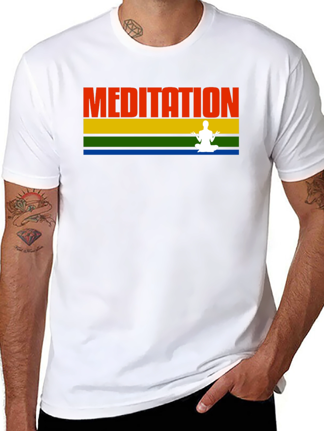 Meditation Retro T-Shirt - Relaxed Fit