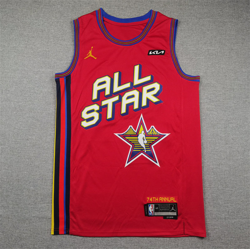 Men's Milwaukee Bucks Giannis Antetokounmpo #34 Red 2025 NBA All-Star Game Swingman Player Jerseys