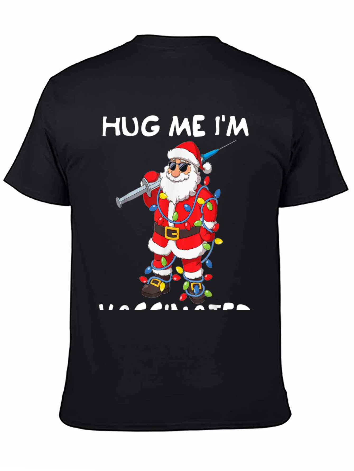 Vaccinated Santa T-Shirt: Holiday Humor