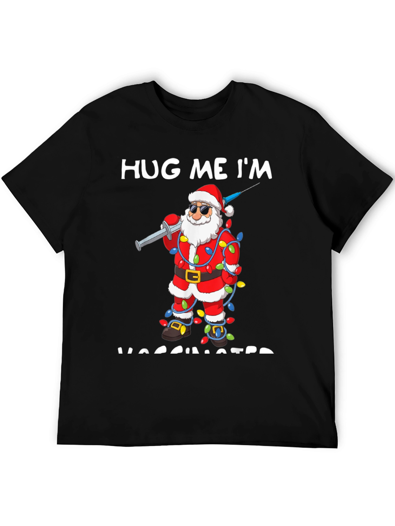 Vaccinated Santa T-Shirt: Holiday Humor
