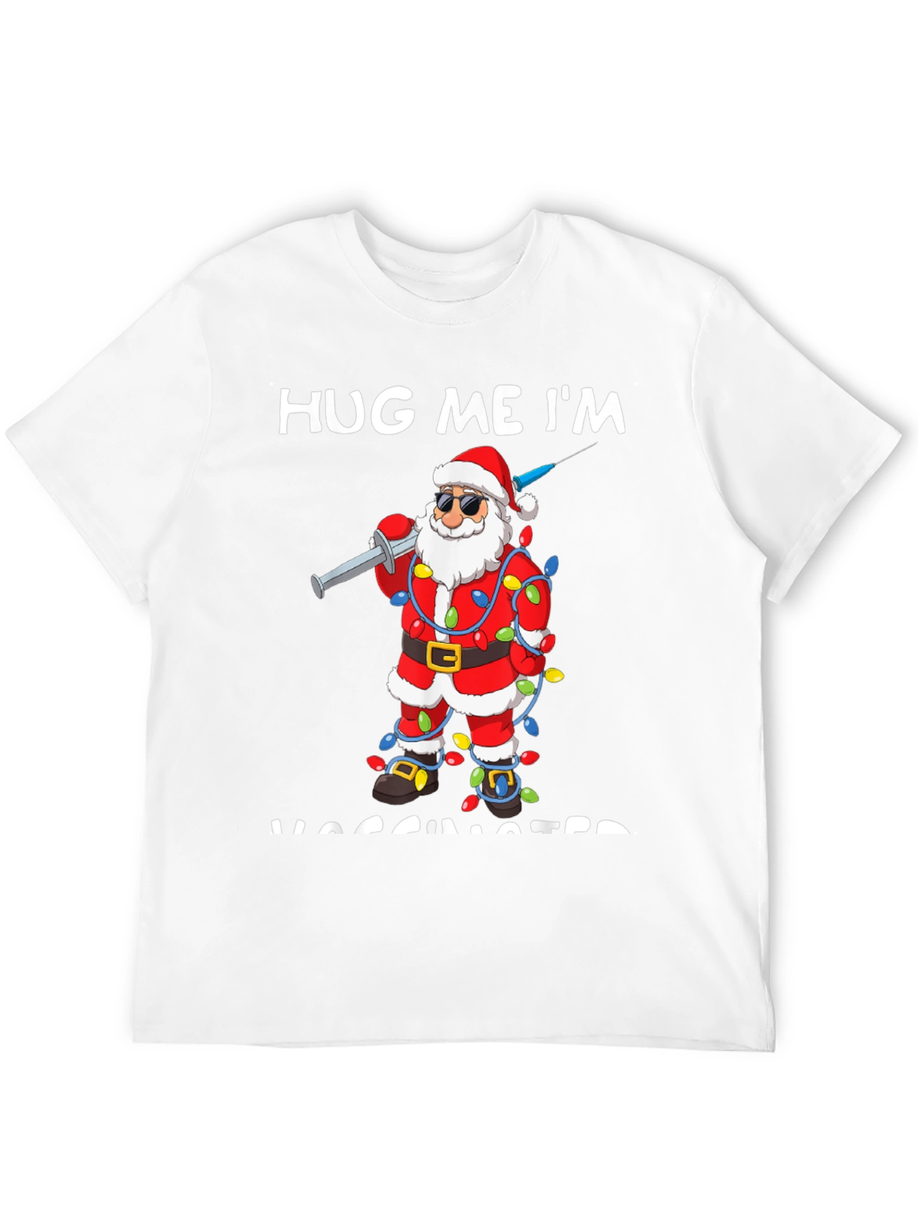 Vaccinated Santa T-Shirt: Holiday Humor