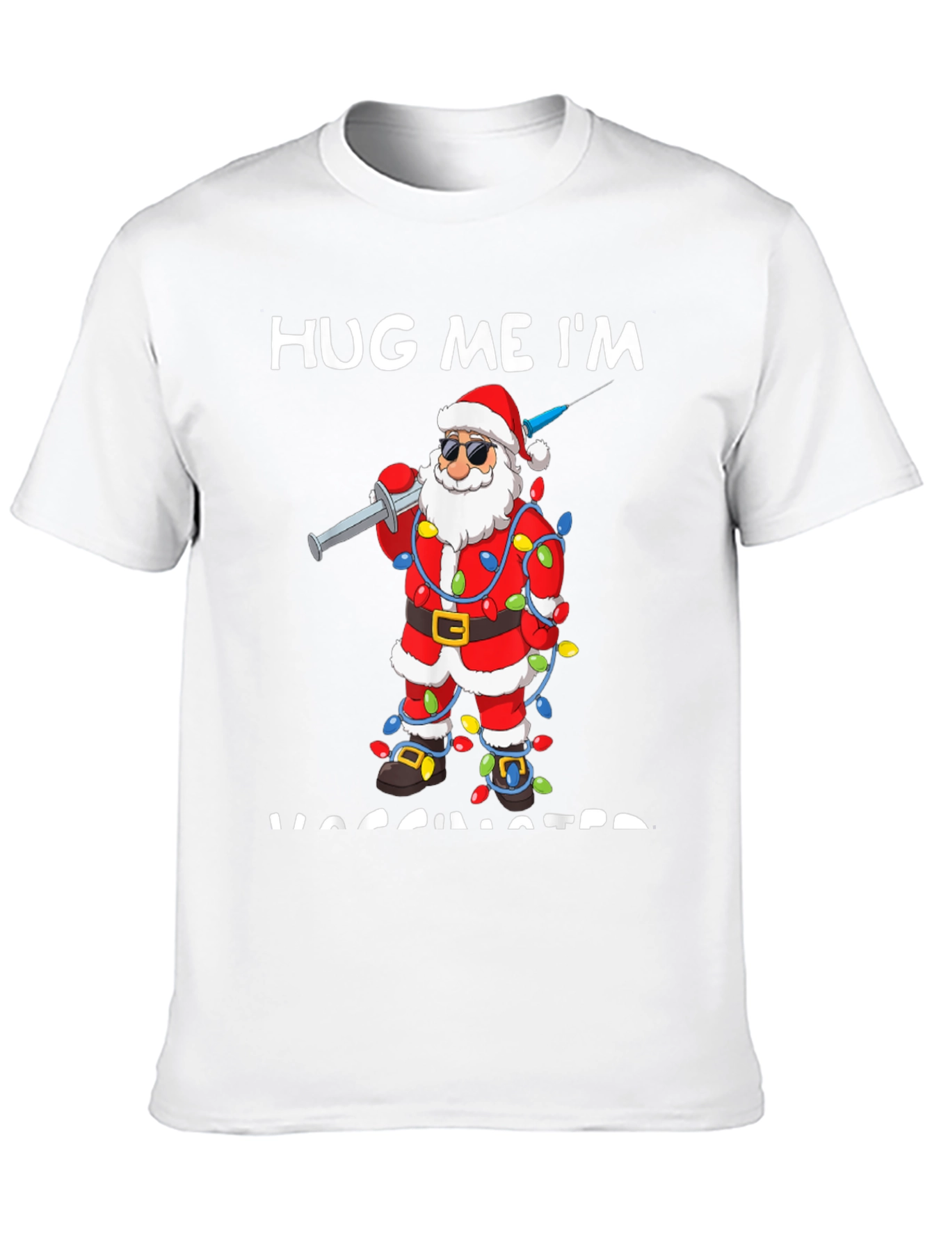 Vaccinated Santa T-Shirt: Holiday Humor