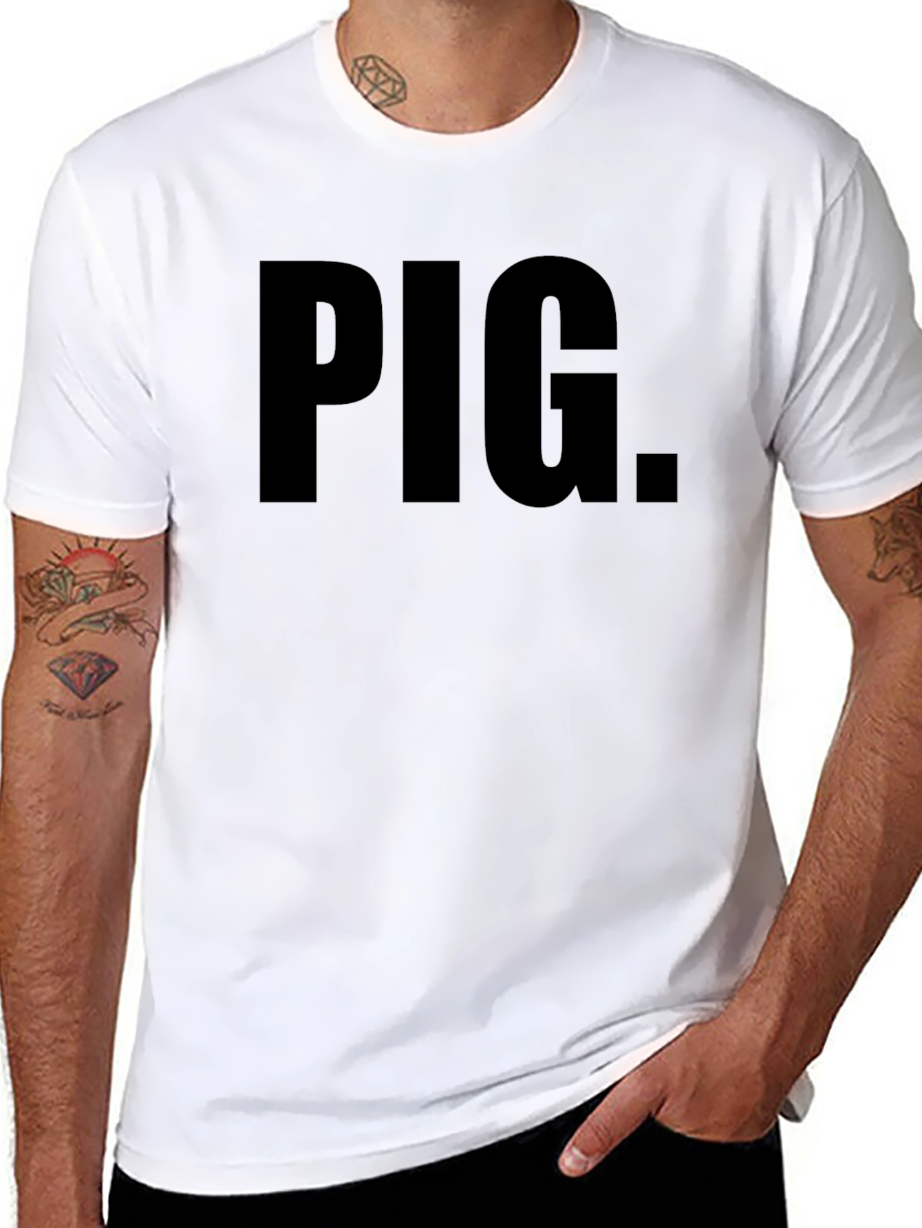 PIG. Black Graphic T-Shirt - Statement Tee