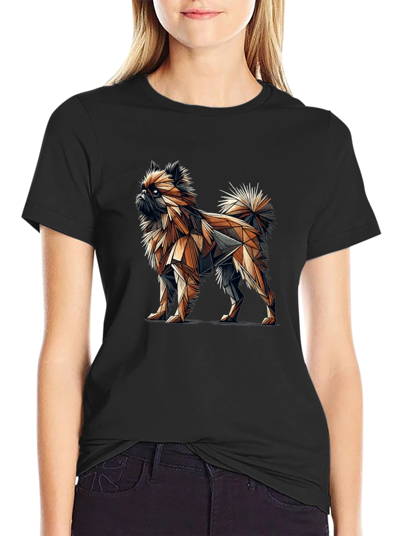 Geometric Dog Graphic Tee