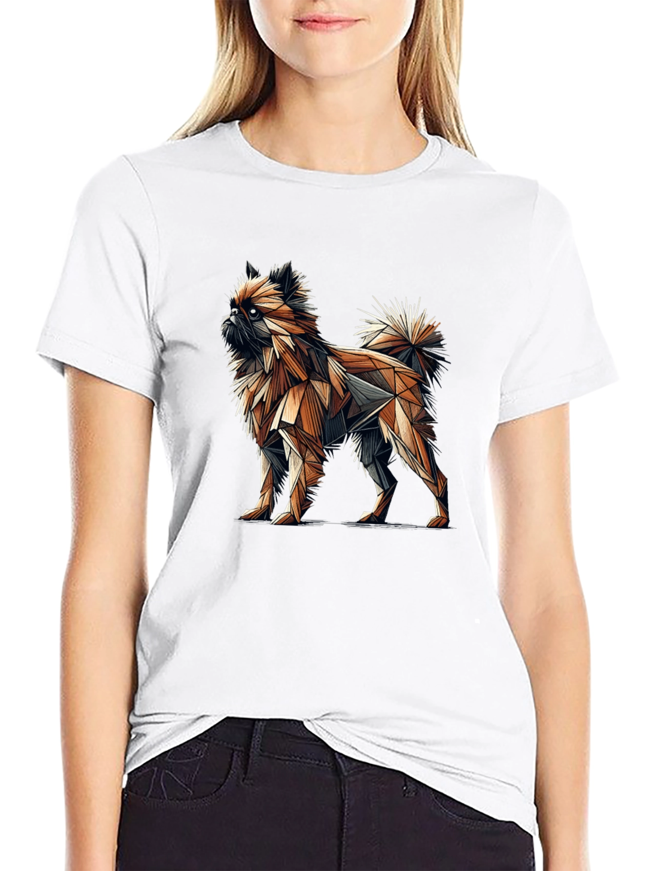 Geometric Dog Graphic Tee